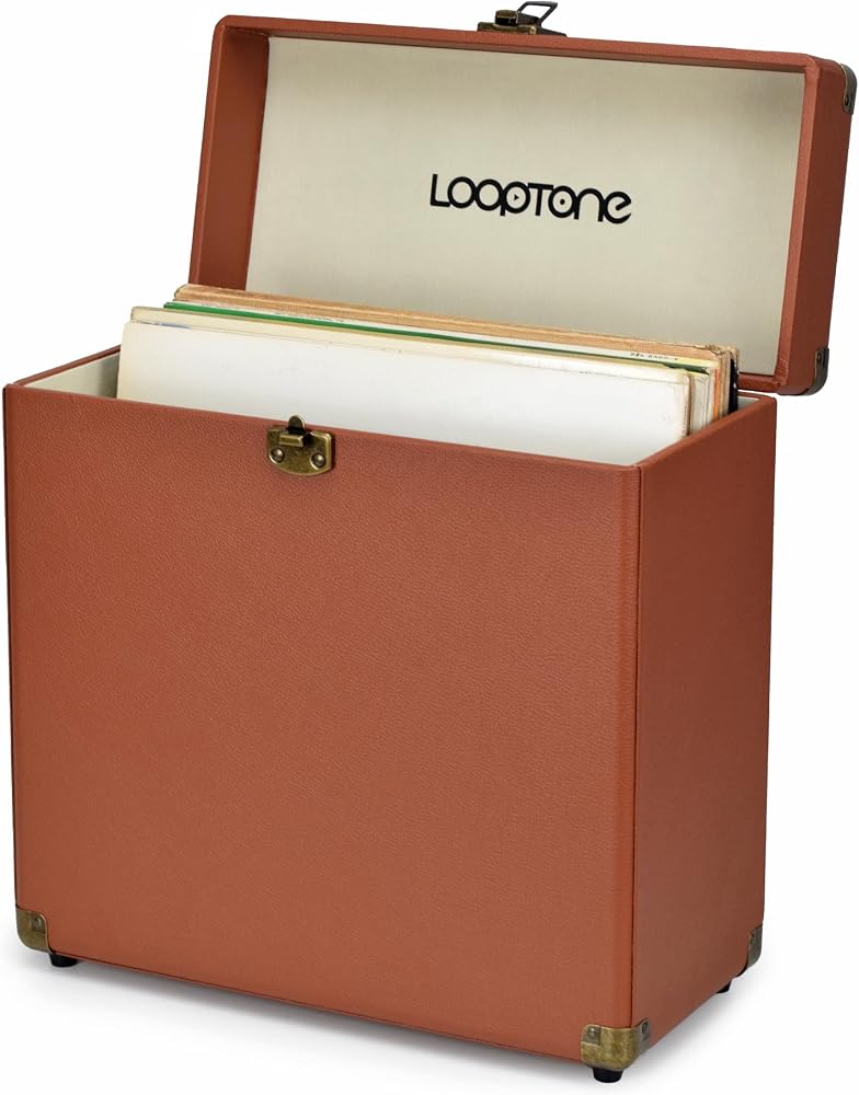 Amazon.co.jp: LoopTone レトロビニールレコードストレージキャリー